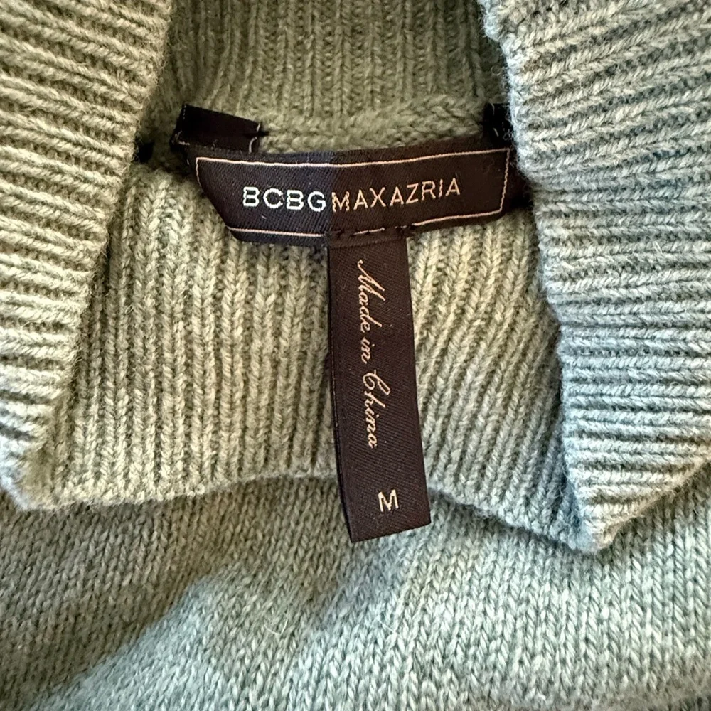 BCBGMaxAzria Sage Green Turtleneck Sweater - Picture 3 of 3